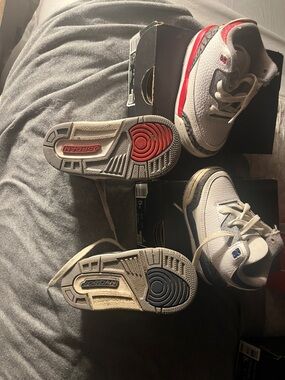 Bundle Jordan 3 Retro Kids White, Red & Navy Low-Top Sneakers